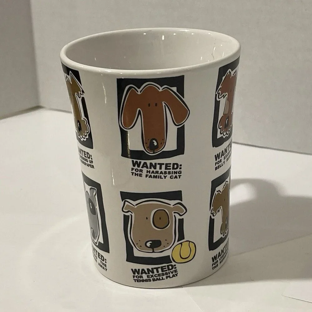 Large‎ Illustrated DOG MUG SHOTS Funny 